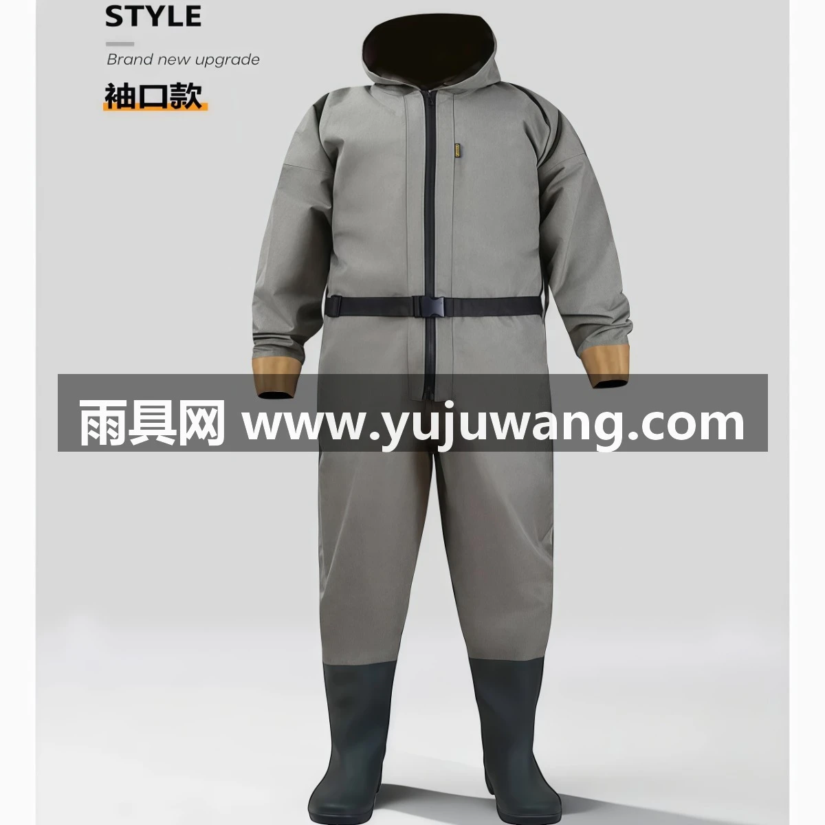 武汉雨具网·全身防水服捕鱼撒网挖藕防水轻便耐磨防滑鞋连体雨衣·产品图4