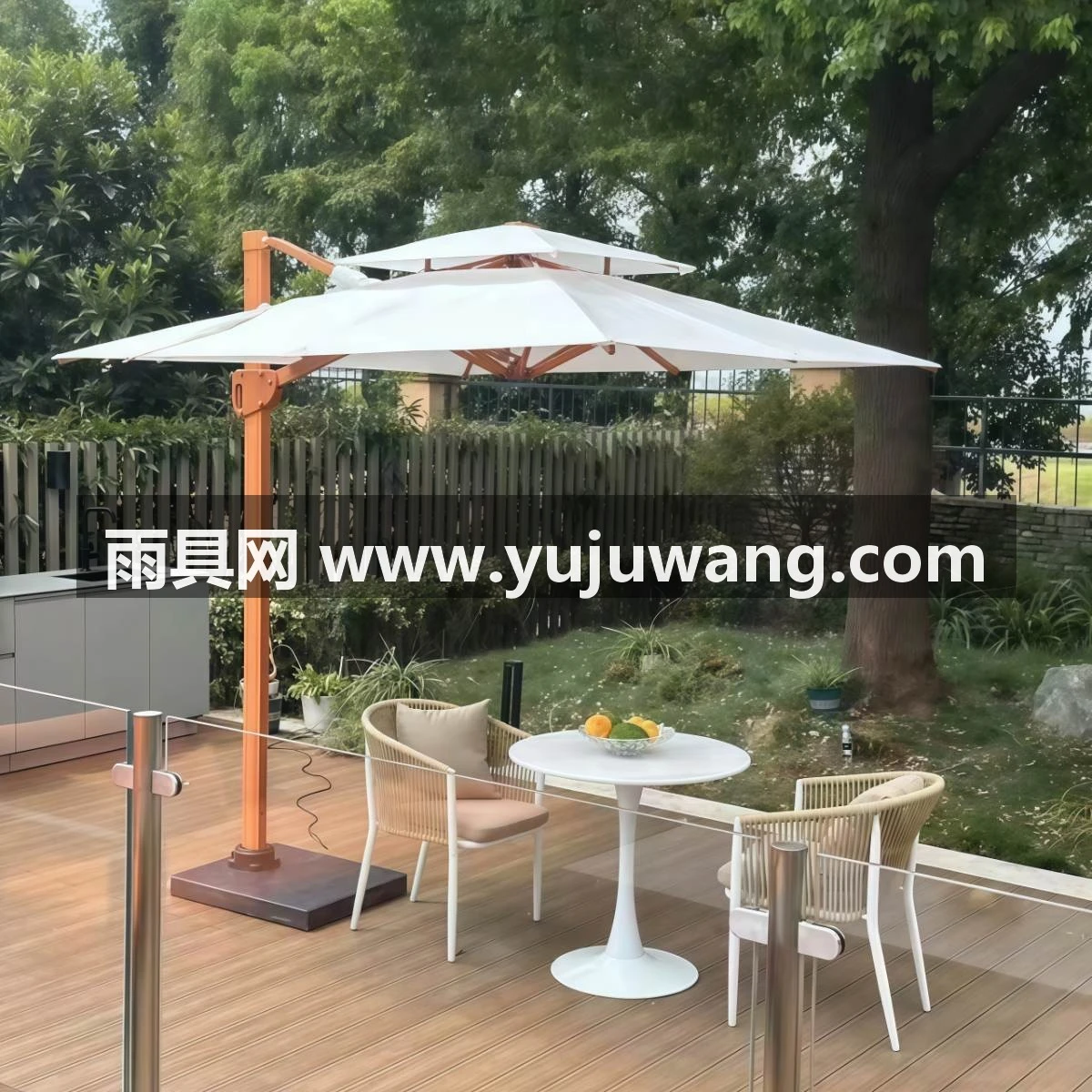 武汉雨具网·户外太阳伞摆摊伞咖啡店遮阳伞外摆伞别墅庭院伞罗马伞室外阳台伞·产品图3