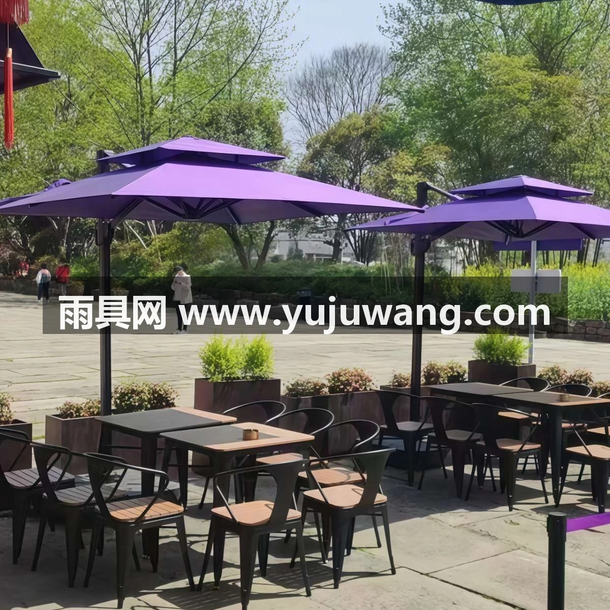 武汉雨具网·户外太阳伞摆摊伞咖啡店遮阳伞外摆伞别墅庭院伞罗马伞室外阳台伞·产品图4