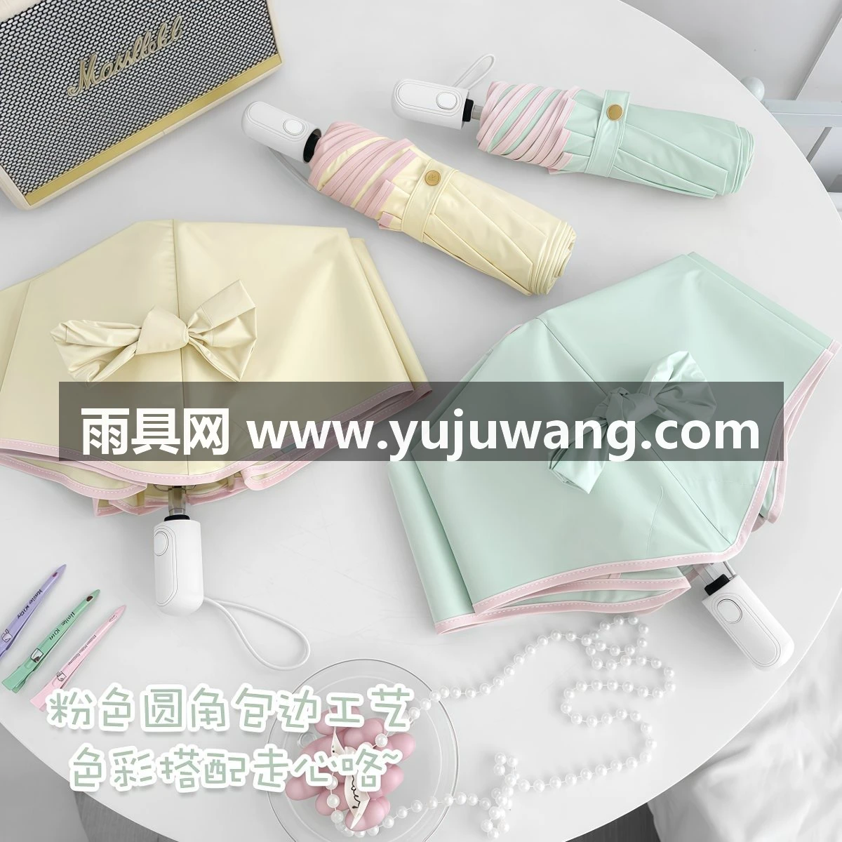 武汉雨具网·脆皮女生专属！全自动防晒太阳伞晴雨两用折叠彩胶防紫外线遮阳伞·产品图3