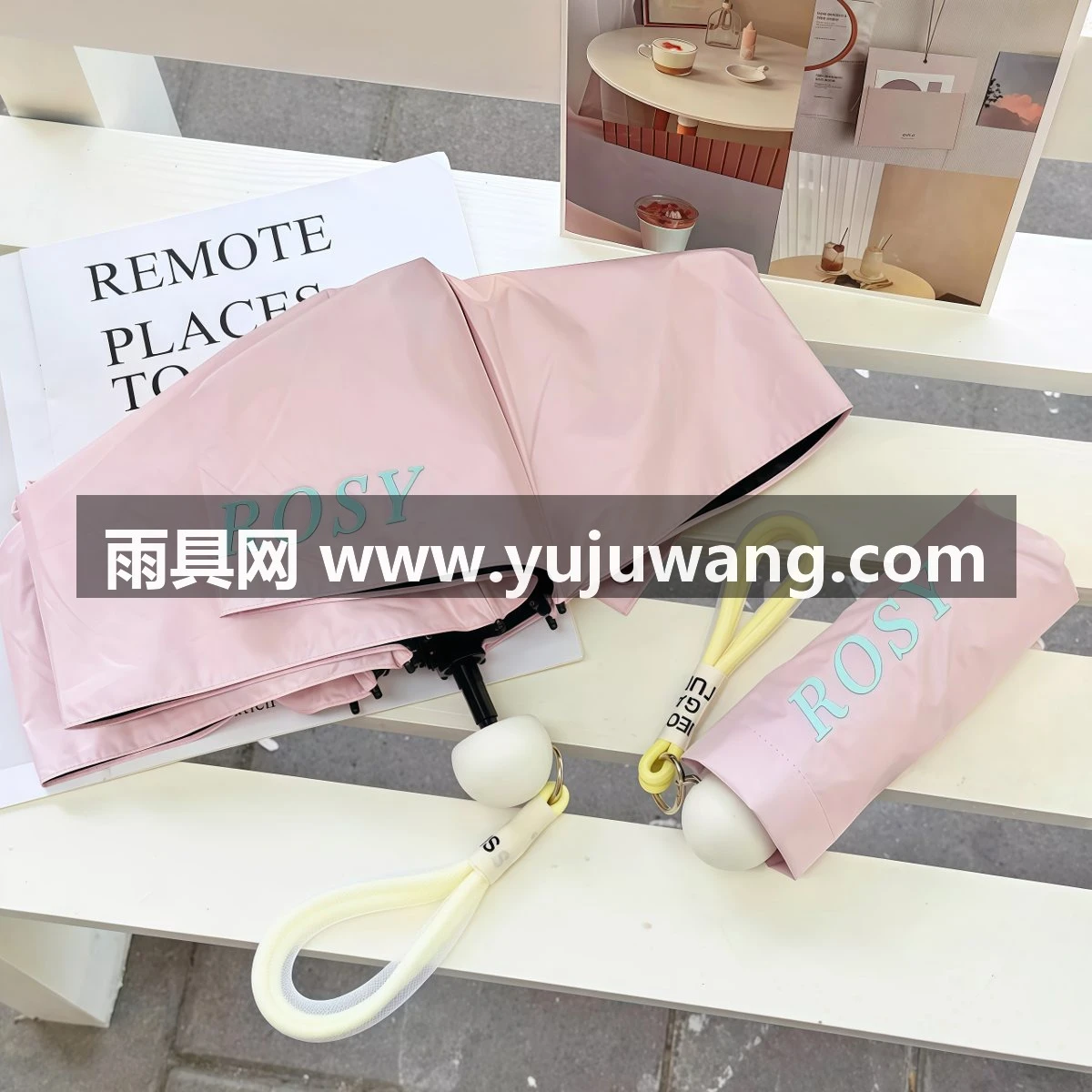 武汉雨具网·夏日清透太阳伞小巧防晒防紫外线女手动折叠加大彩胶遮阳晴雨两用·产品图6