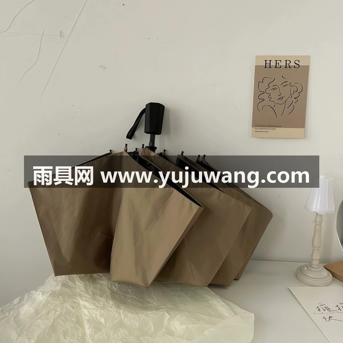 气质款~禁欲系太阳伞手动晴雨伞两用复古折叠遮阳伞女