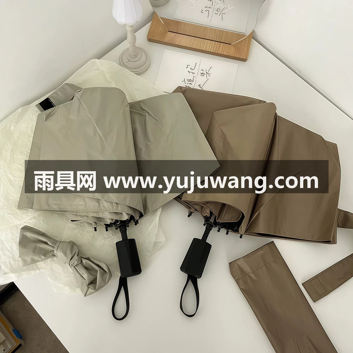 武汉雨具网·气质款~禁欲系太阳伞手动晴雨伞两用复古折叠遮阳伞女·产品图2