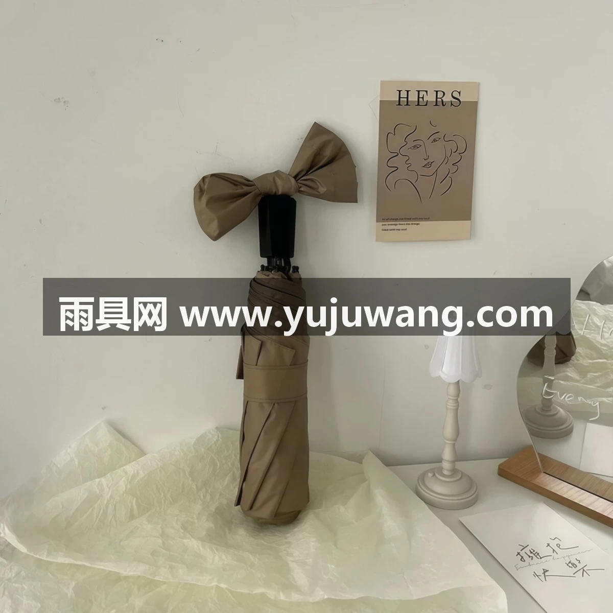 武汉雨具网·气质款~禁欲系太阳伞手动晴雨伞两用复古折叠遮阳伞女·产品图6