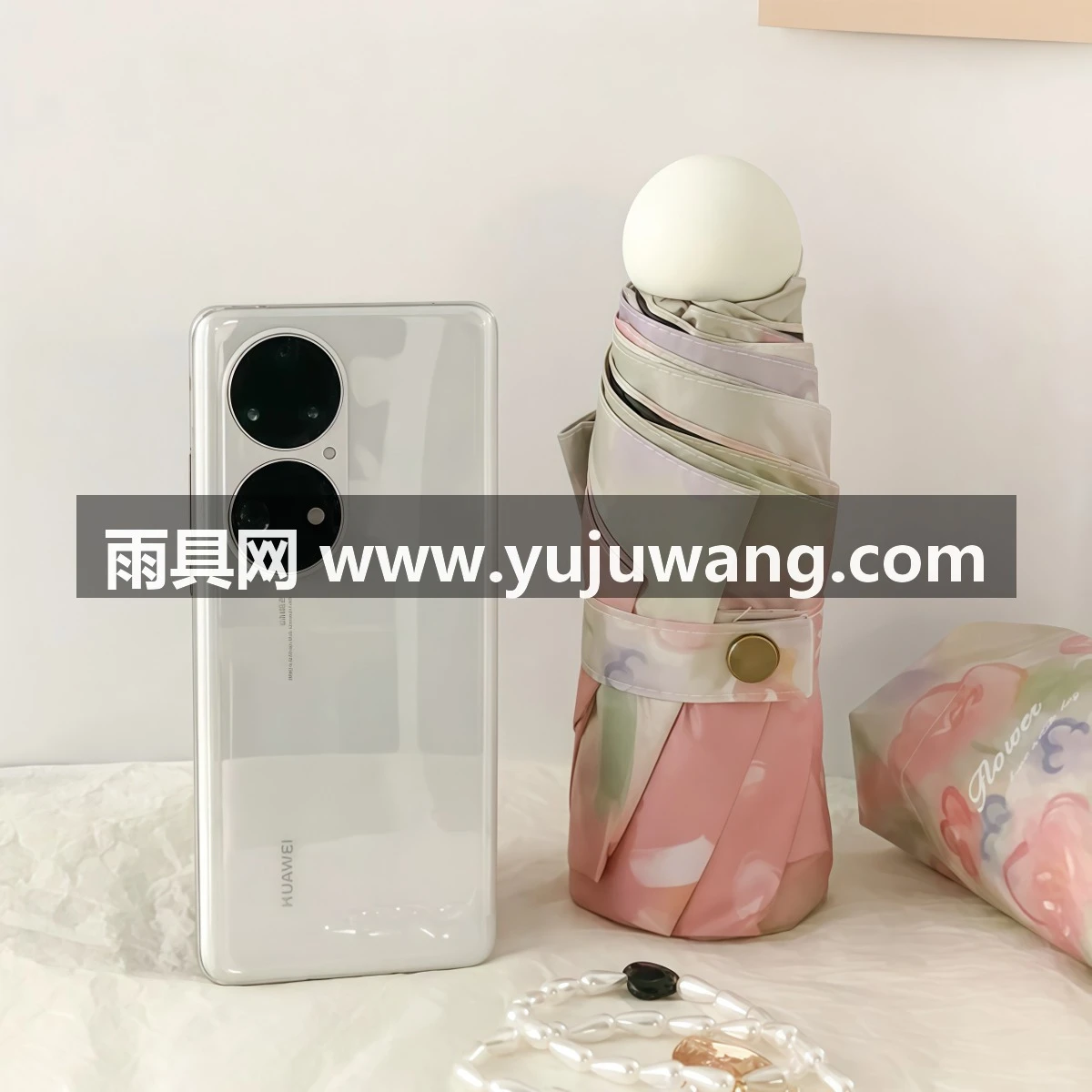 武汉雨具网·油画雨伞女晴雨两用小巧便携遮阳全自动太阳伞防晒防紫外线·产品图4