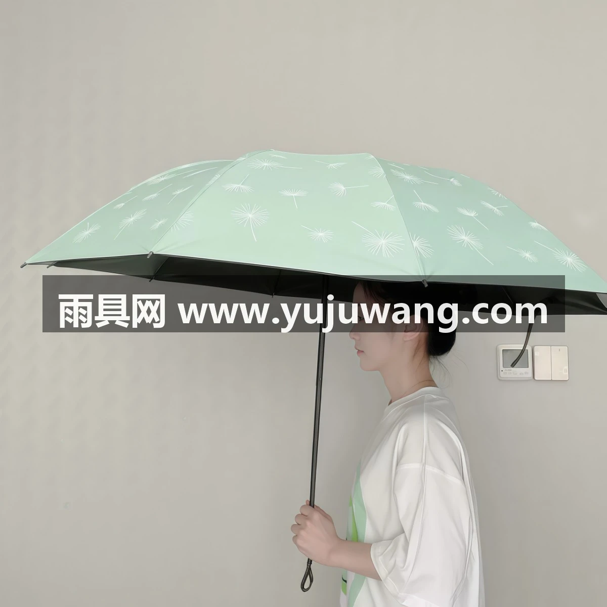 武汉雨具网·十骨大号双人雨伞小清新太阳伞黑胶防晒遮阳晴雨两用三折伞女手动·产品图3