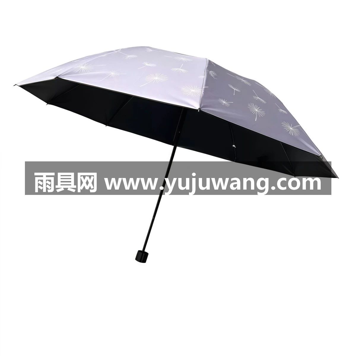 武汉雨具网·十骨大号双人雨伞小清新太阳伞黑胶防晒遮阳晴雨两用三折伞女手动·产品图6