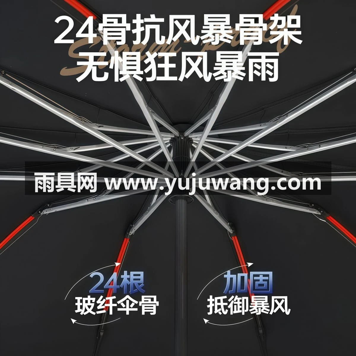 武汉雨具网·24骨反向全自动雨伞加大加厚加固大号男女晴雨两用学生上学专用伞·产品图5