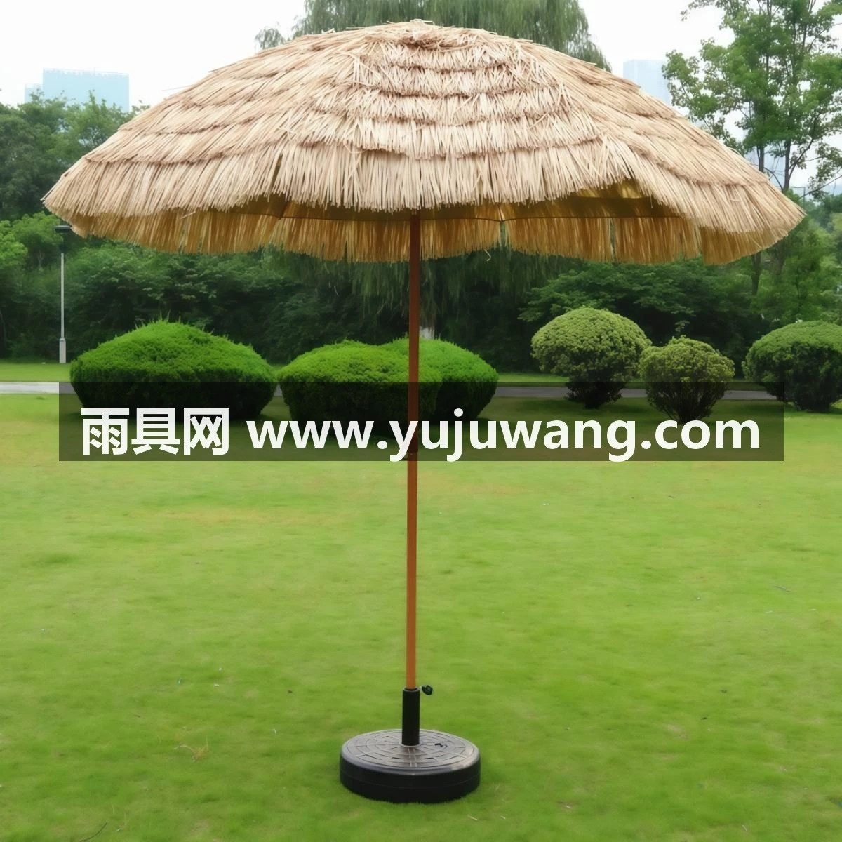 武汉雨具网·大户外遮阳伞折叠太阳伞沙滩伞稻草伞茅草伞景区别墅伞雨伞庭院伞·产品图3