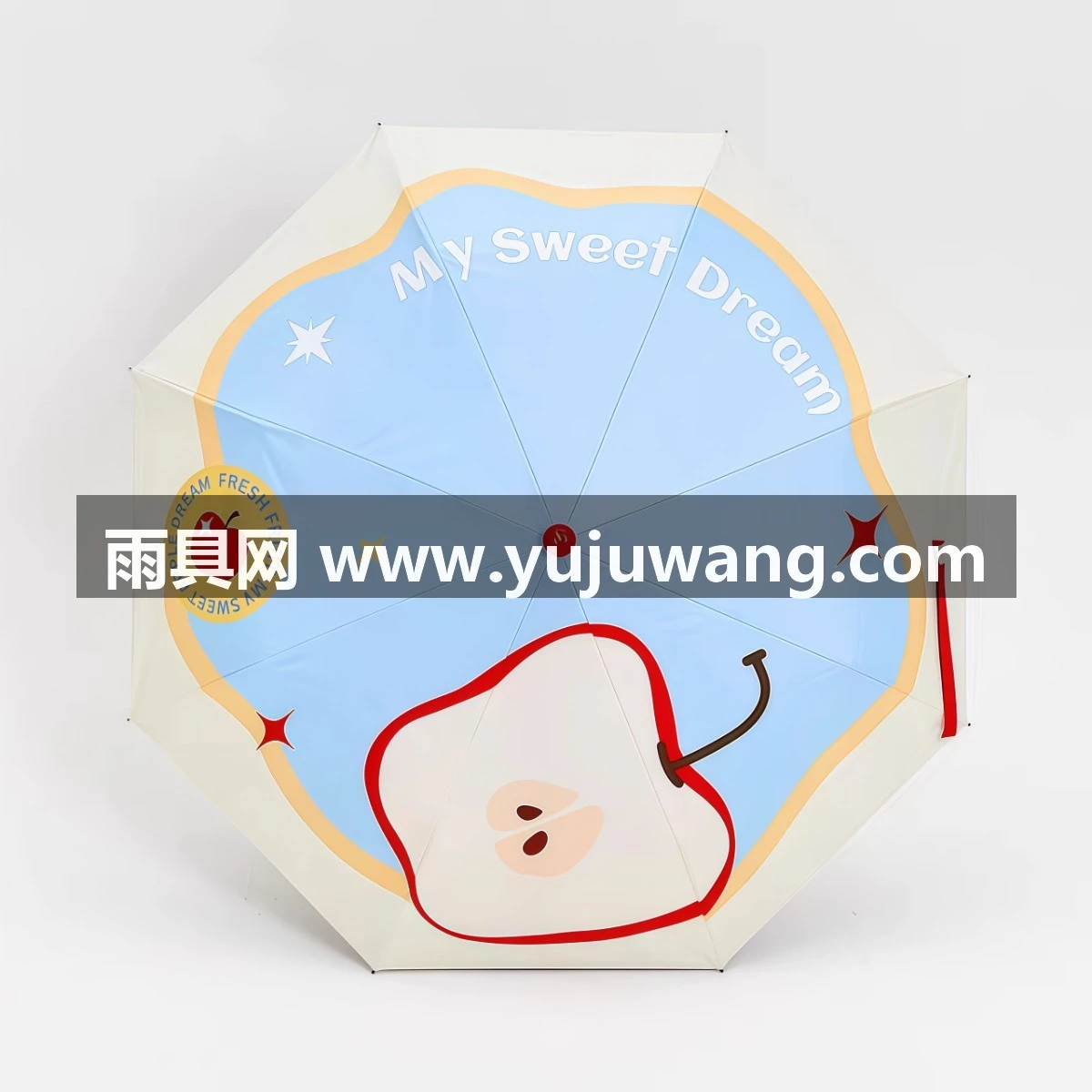 武汉雨具网·苹果小红靴子手柄晴雨两用雨伞高颜值太阳伞防晒防紫外线遮阳伞女·产品图6