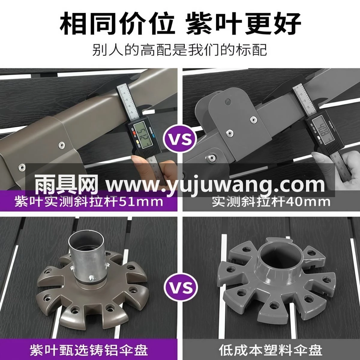 武汉雨具网·紫叶户外遮阳伞别墅罗马伞户外伞花园太阳伞庭院伞室外露台遮阳棚·产品图6