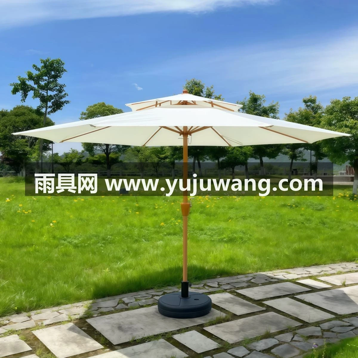 户外遮阳伞室外庭院花园半边摆摊太阳伞防晒露营保安亭岗亭罗马伞