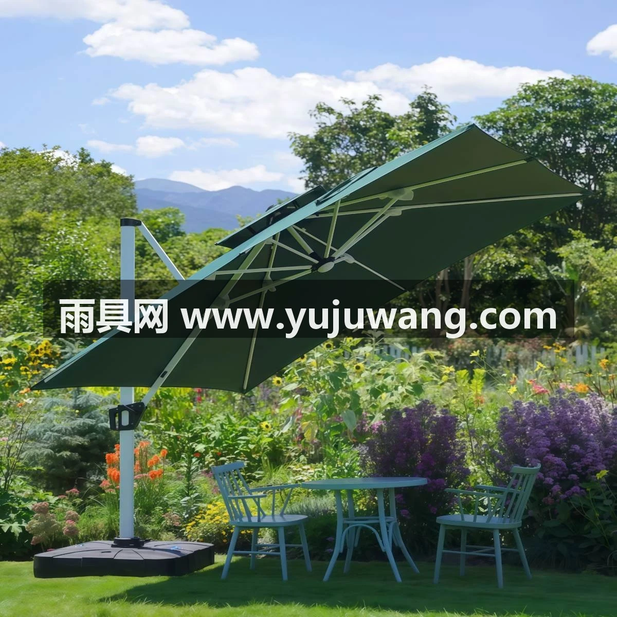 武汉雨具网·户外遮阳伞室外庭院花园半边摆摊太阳伞防晒露营保安亭岗亭罗马伞·产品图4