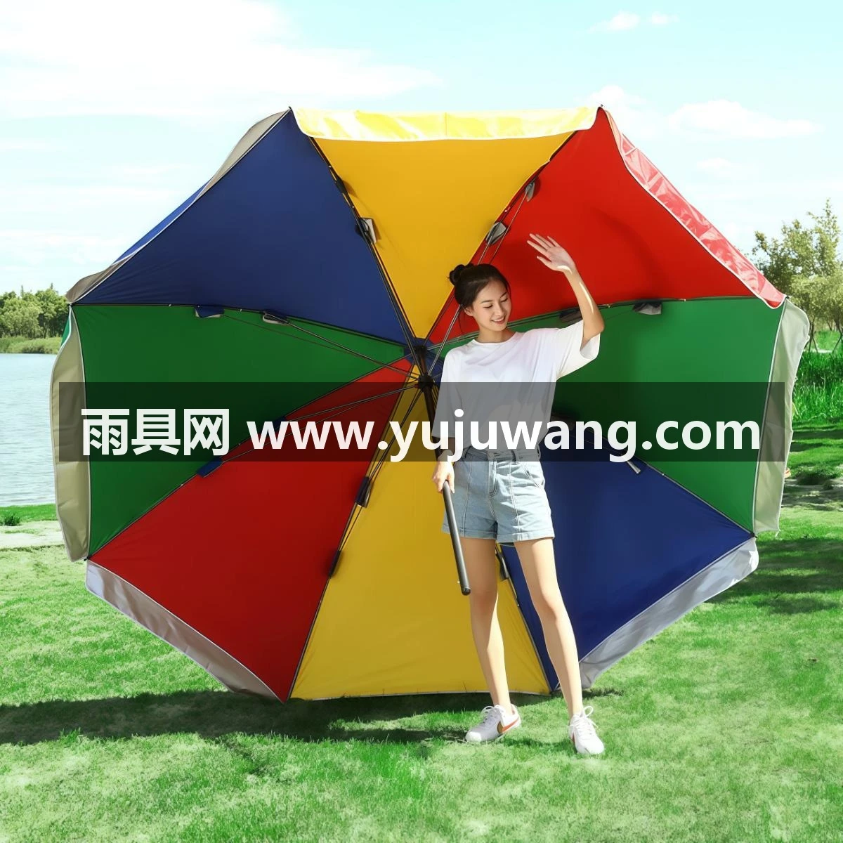 武汉雨具网·太阳伞户外遮阳伞大号摆摊伞大型地摊做生意大伞防晒广告伞庭院伞·产品图3