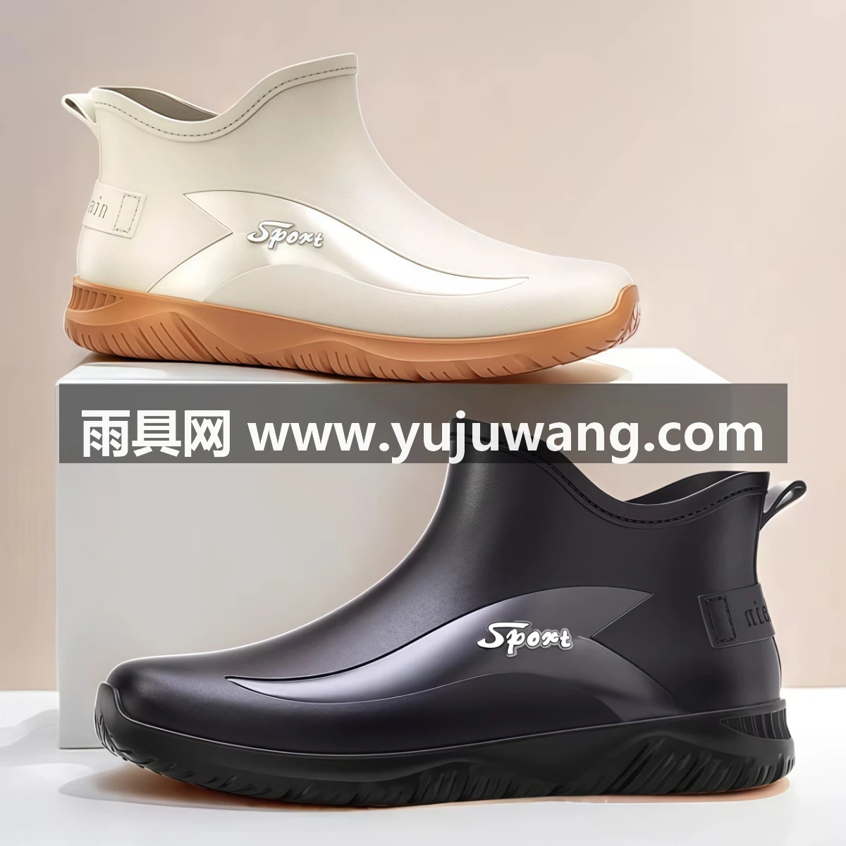 武汉雨具网·时尚雨鞋男士防水雨靴外穿厨房防滑胶鞋水鞋钓鱼耐磨登山短筒雨季·产品图4