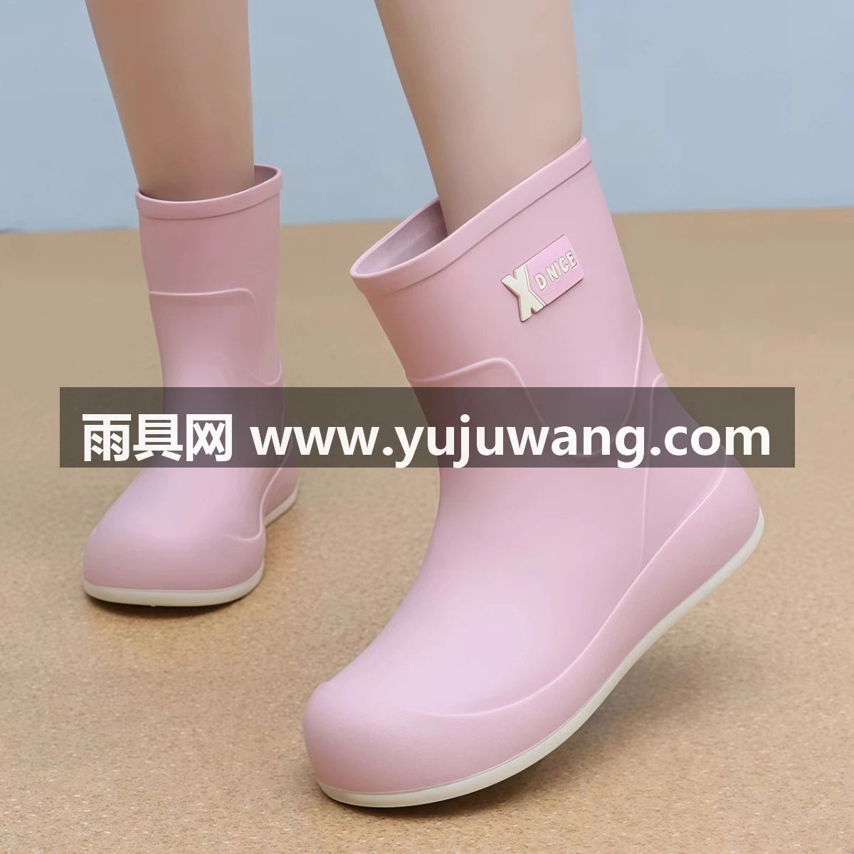 武汉雨具网·2026时尚雨鞋女厚底可爱短筒雨靴加绒防水防滑水鞋加绒外穿胶鞋女·产品图3