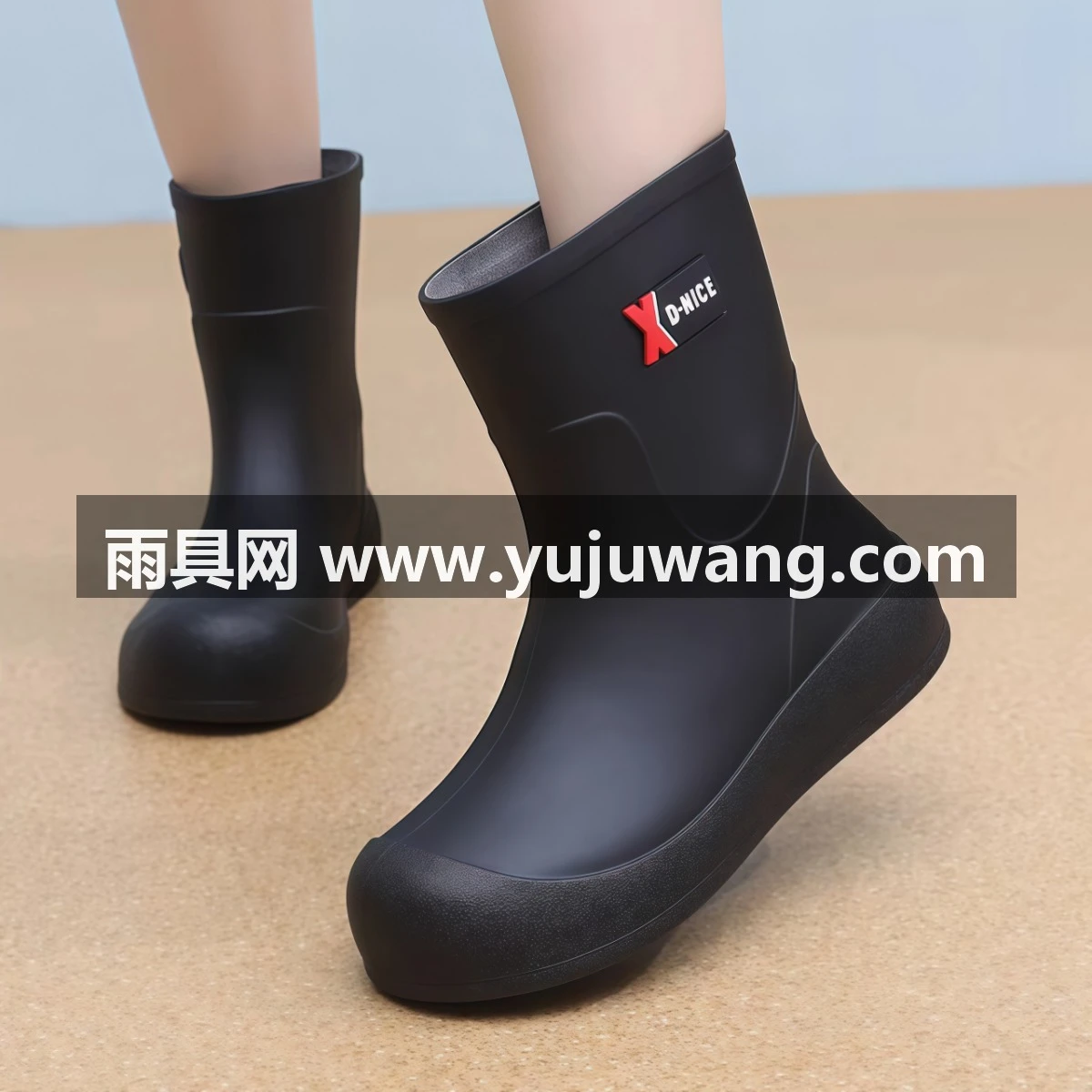 武汉雨具网·2026时尚雨鞋女厚底可爱短筒雨靴加绒防水防滑水鞋加绒外穿胶鞋女·产品图4