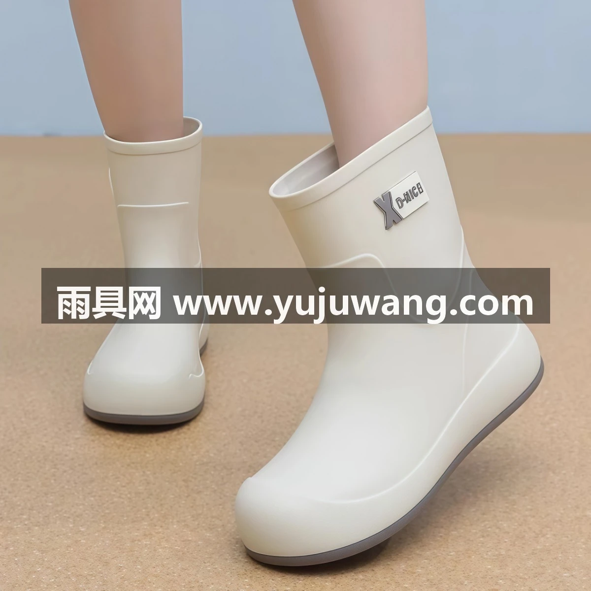 武汉雨具网·2026时尚雨鞋女厚底可爱短筒雨靴加绒防水防滑水鞋加绒外穿胶鞋女·产品图5