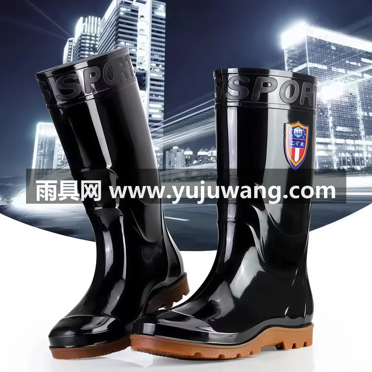 武汉雨具网·39-50大码雨鞋中高筒雨靴耐磨防滑厨房工地洗车加大加宽防水鞋男·产品图3