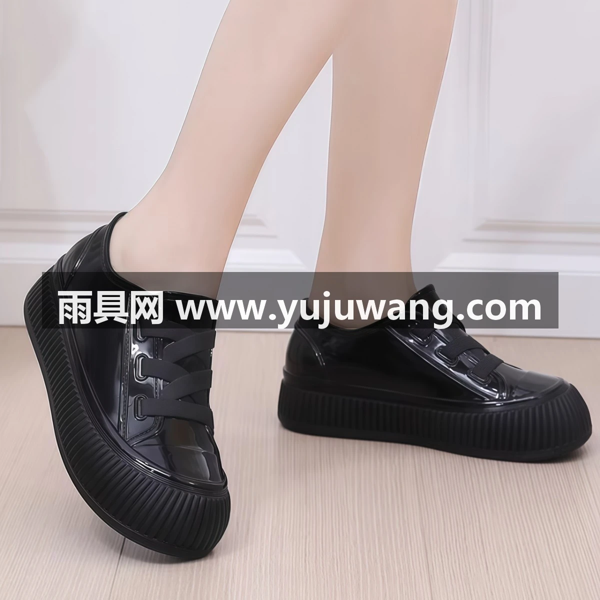 雨鞋女新款耐磨防水鞋时尚短筒雨靴厚底增高低帮水靴厨房洗车胶鞋