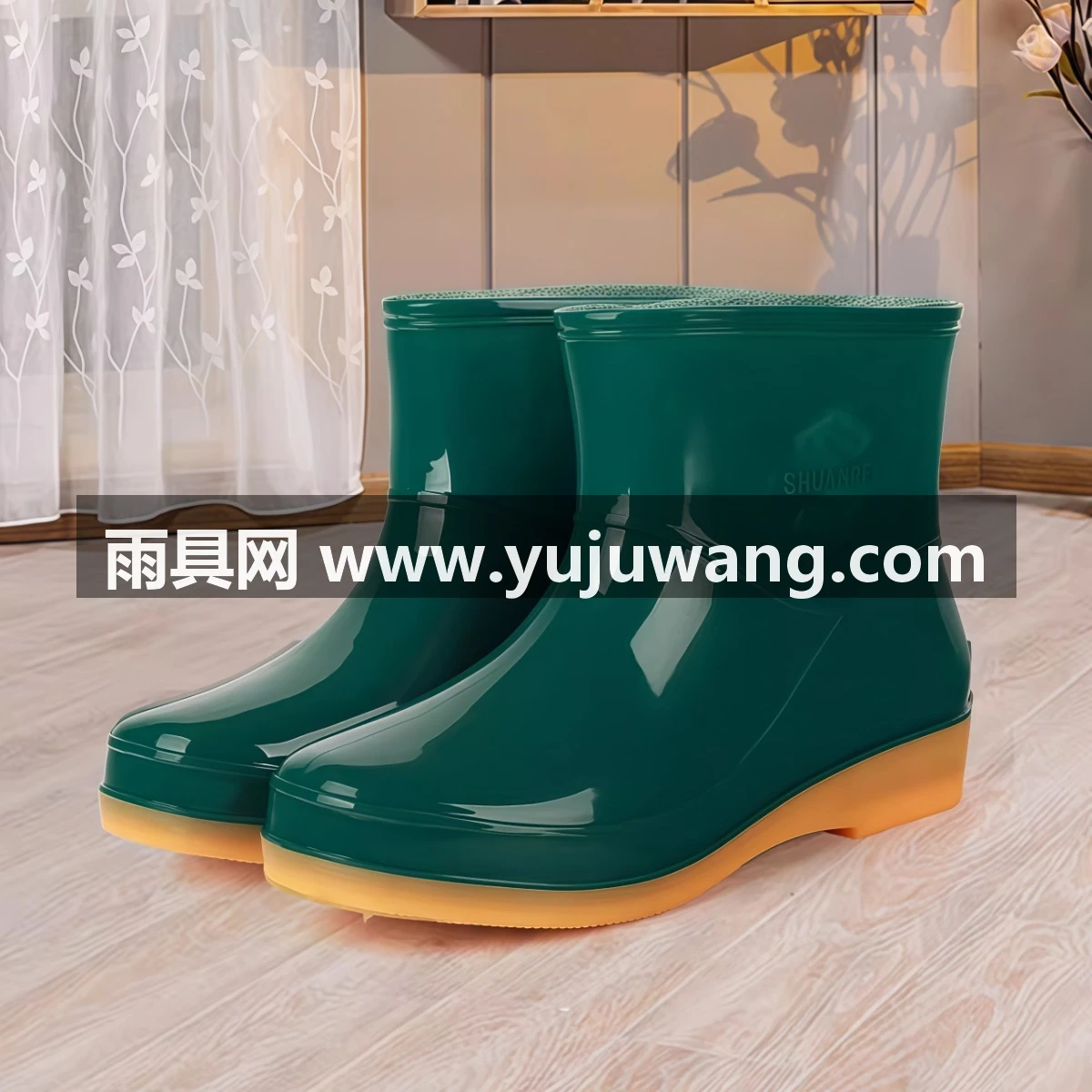 武汉雨具网·雨鞋女短筒春秋休闲韩版加棉保暖可拆洗车厨房厚底浅口低帮水靴女·产品图5
