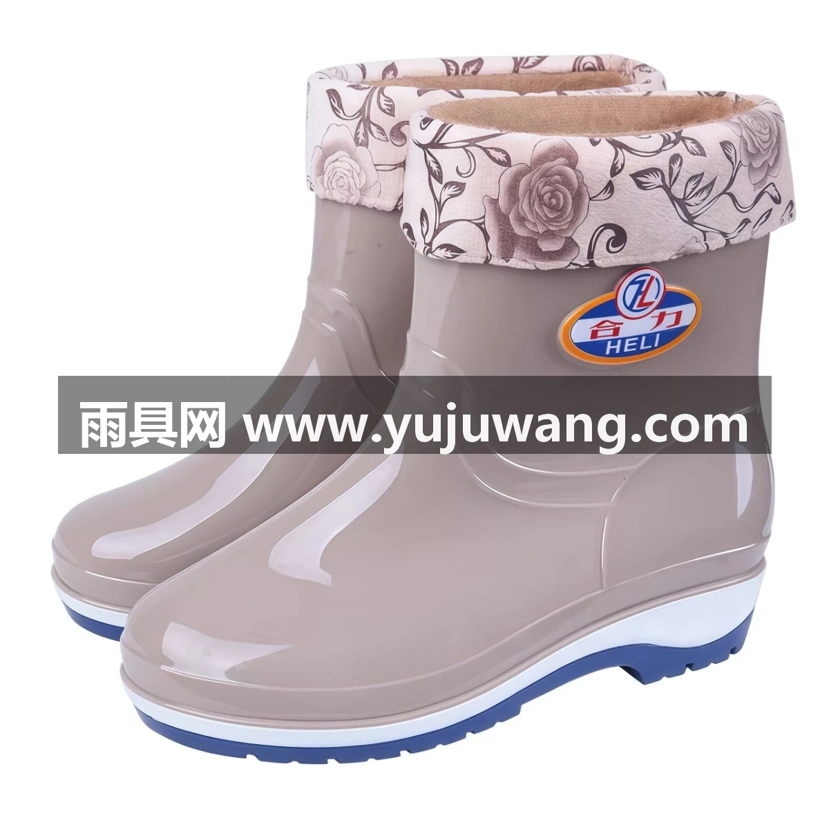 武汉雨具网·四季雨鞋女短筒成人加绒雨靴时尚防水鞋女士防滑中筒胶鞋套鞋保暖·产品图6