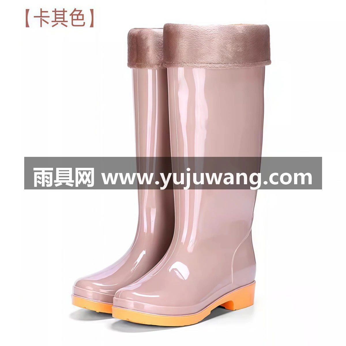 武汉雨具网·水鞋女高筒防水防滑鞋厨房胶鞋长筒雨靴保暖中筒雨鞋冬特价耐磨·产品图5