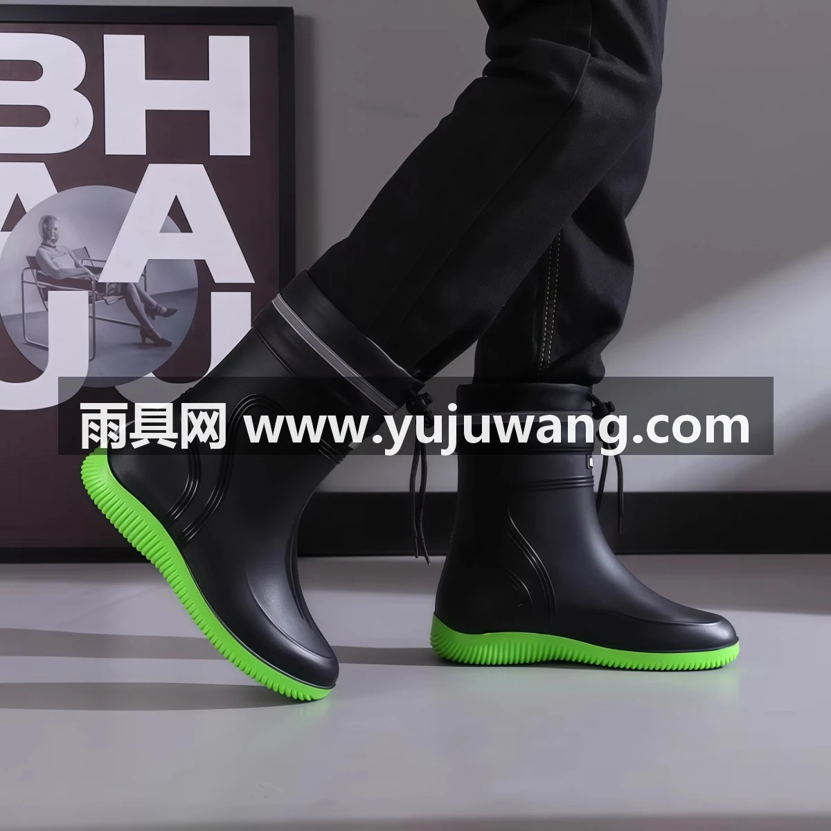 武汉雨具网·雨鞋男款2026新款防水鞋中筒防滑套鞋雨靴子户外胶鞋男女耐磨轻便·产品图2