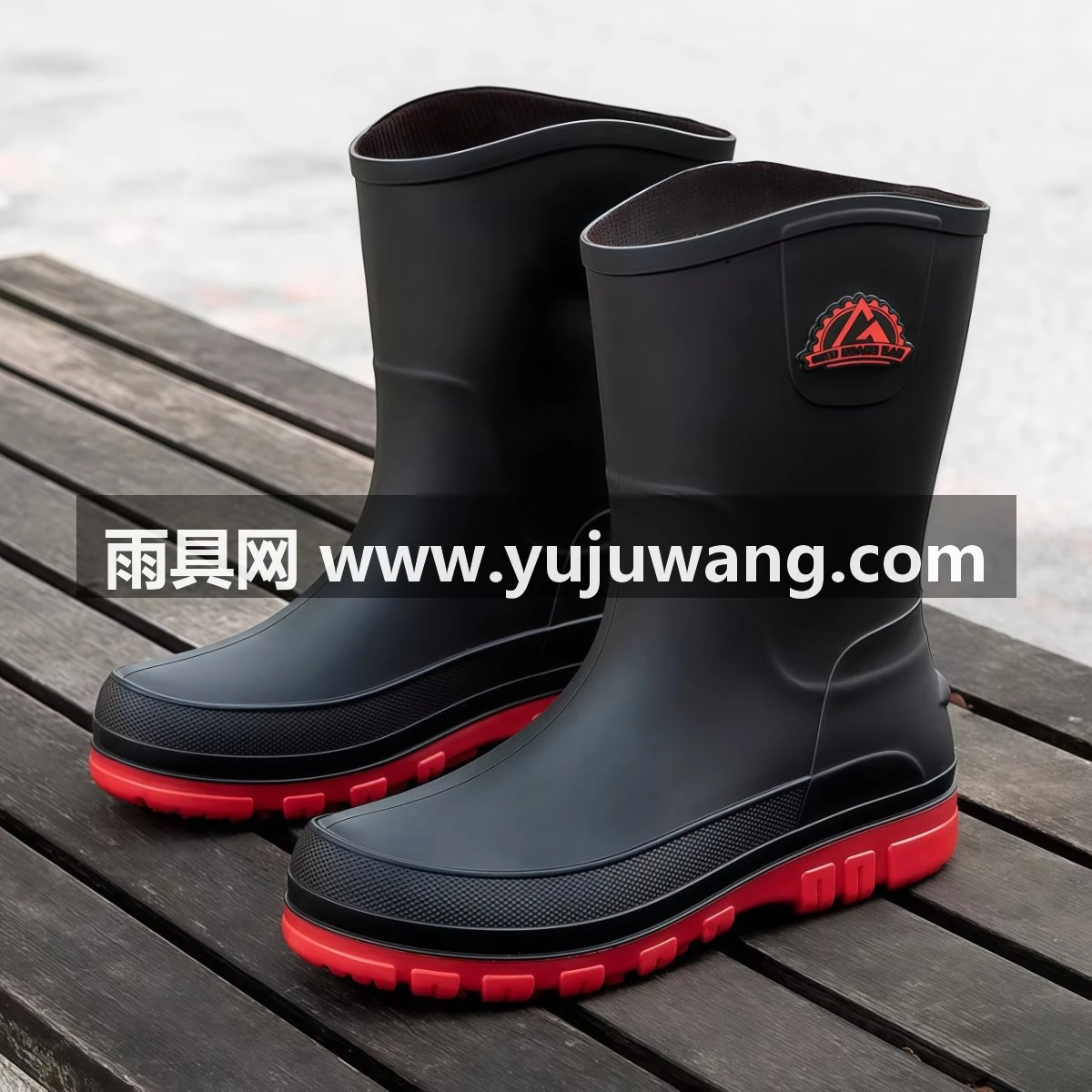武汉雨具网·德系中筒雨鞋男款防滑防水中筒雨靴秋冬加棉洗车工作胶鞋钓鱼水鞋·产品图5