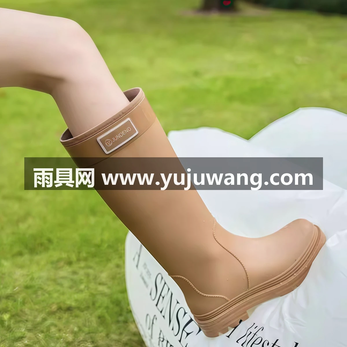 武汉雨具网·高筒雨鞋女款成人38厘米过膝雨靴防水防滑时尚外穿胶鞋水鞋加绒·产品图4