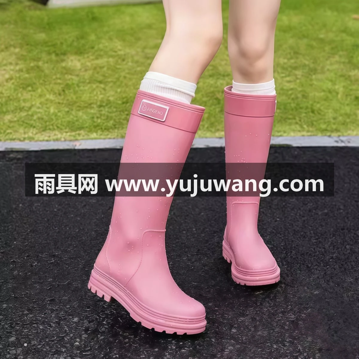 武汉雨具网·高筒雨鞋女款成人38厘米过膝雨靴防水防滑时尚外穿胶鞋水鞋加绒·产品图6