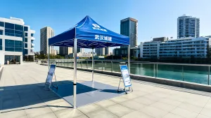 武汉城建集团楼盘营销广告帐篷与商务伞定制案例项目图片
