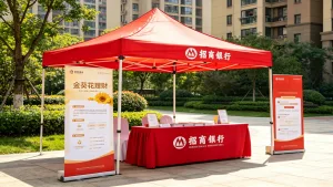 招商银行武汉分行定制高端商务伞与户外营销帐篷项目资料项目图片