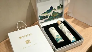 中国农业银行湖北省分行千里江山图文创伞与商务雨具定制案例项目图片