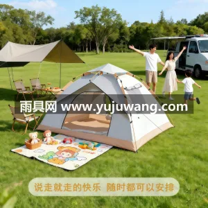 PE防水布 · 玻璃纤维杆 · 210D 本款户外自动速开免安装帐篷，由武汉本土大 图4