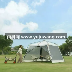 150D牛津布 · 黑胶防晒面料 本款全自动速开钛黑胶穹顶天幕帐篷，由武汉 图5