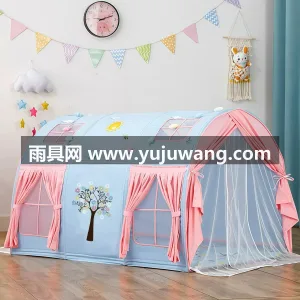 实心纤维支架 · 亲舒棉布 · 高密网纱 本款 1.6 米加长款儿童室内帐篷，由武 图3