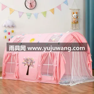 实心纤维支架 · 亲舒棉布 · 高密网纱 本款 1.6 米加长款儿童室内帐篷，由武 图4
