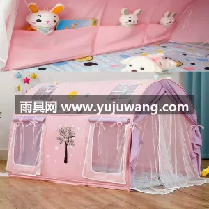 实心纤维支架 · 亲舒棉布 · 高密网纱 本款 1.6 米加长款儿童室内帐篷，由武 图6