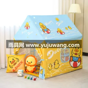 实木支架 · 透气窗口 · 环保亲舒面料 本款儿童室内速开帐篷由武汉本土大型雨伞供 图2