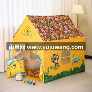 实木支架 · 透气窗口 · 环保亲舒面料 本款儿童室内速开帐篷由武汉本土大型雨伞供 图4