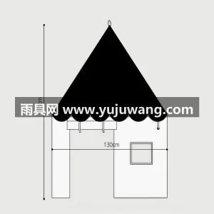纯棉帆布 · 挂钩安装 本款儿童布制墙角帐篷游戏屋，由武汉本土大 图5