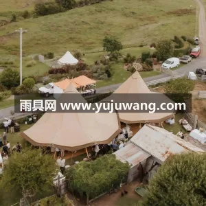 刀刮布 · PVC张拉膜 · 钢管立柱 本款印第安金字塔大草帽帐篷由武汉本土大型 图2
