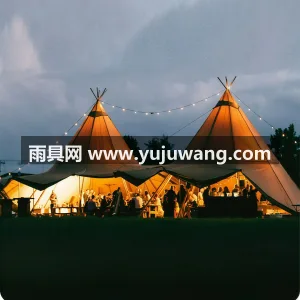 刀刮布 · PVC张拉膜 · 钢管立柱 本款印第安金字塔大草帽帐篷由武汉本土大型 图6