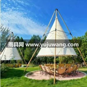 牛津布材质 · 特厚木纹钢管 · 本款户外营地灯笼帐篷由武汉本土大型雨伞供 图4