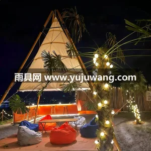 牛津布材质 · 特厚木纹钢管 · 本款户外营地灯笼帐篷由武汉本土大型雨伞供 图6