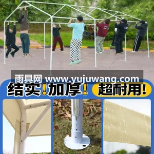 牛津布材质 · 镀锌钢管 · 高密纤维涂 本款网红集市户外露营帐篷由武汉本土大型雨 图2