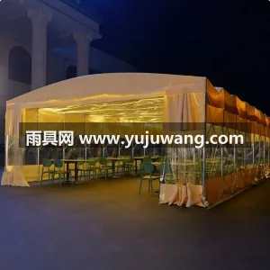 高强丝阻燃刀刮布 · 优质高强镀锌钢管 本款移动收缩推拉雨棚由武汉本土大型雨伞供 图3