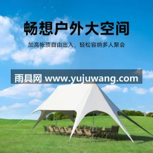 荷叶仿生拒水面料 · 珍珠白镀锌钢管 · 本款白色双顶户外遮阳天幕帐篷，由武汉本地 图2