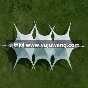 荷叶仿生拒水面料 · 珍珠白镀锌钢管 · 本款白色双顶户外遮阳天幕帐篷，由武汉本地 图5